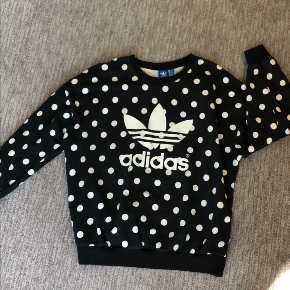 Adidas old school polka dot crewneck sweatshirt
